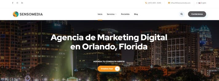 Sensomedia sitios web orlando florida